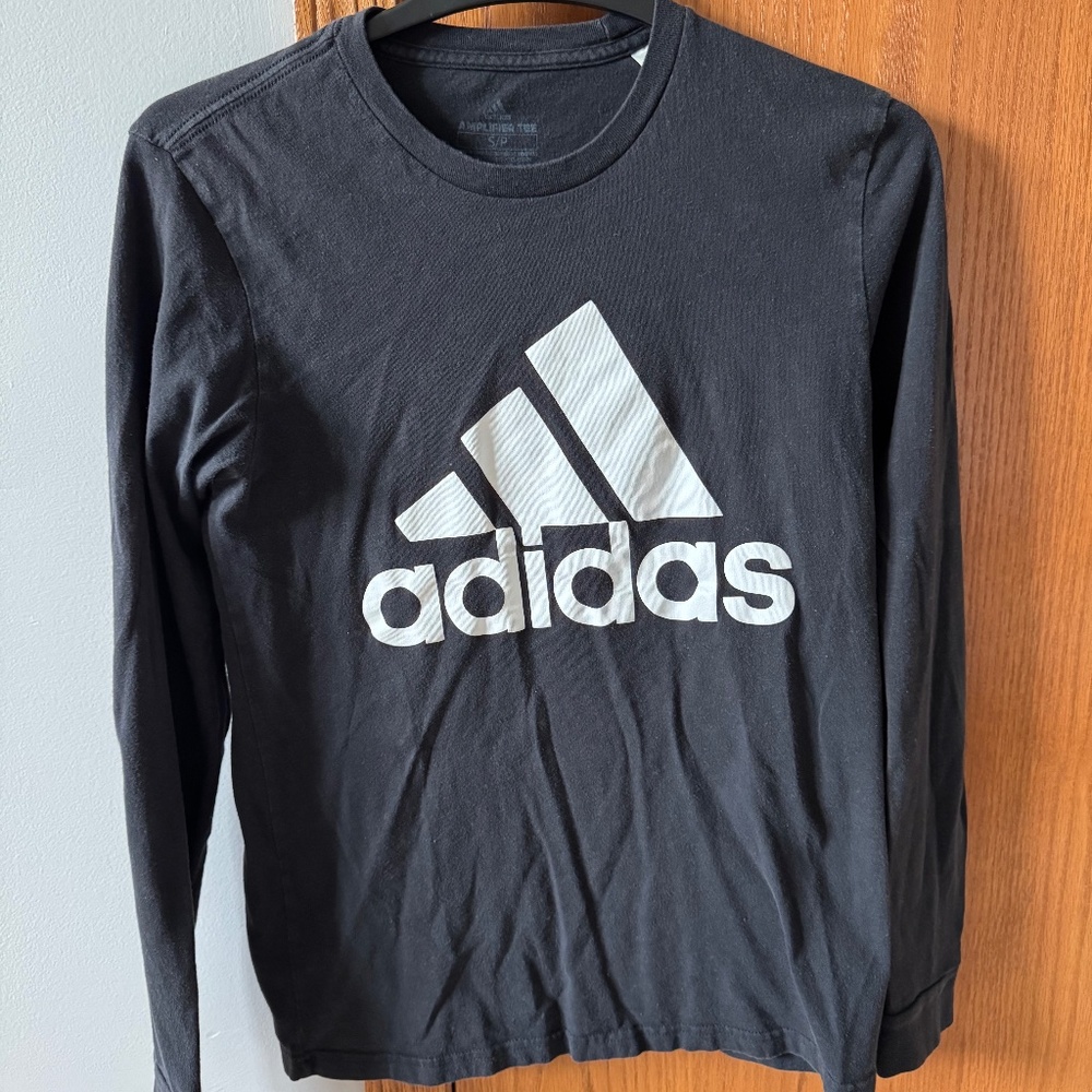 Adidas Amplifier Black Long Sleeve Tee Mens Small